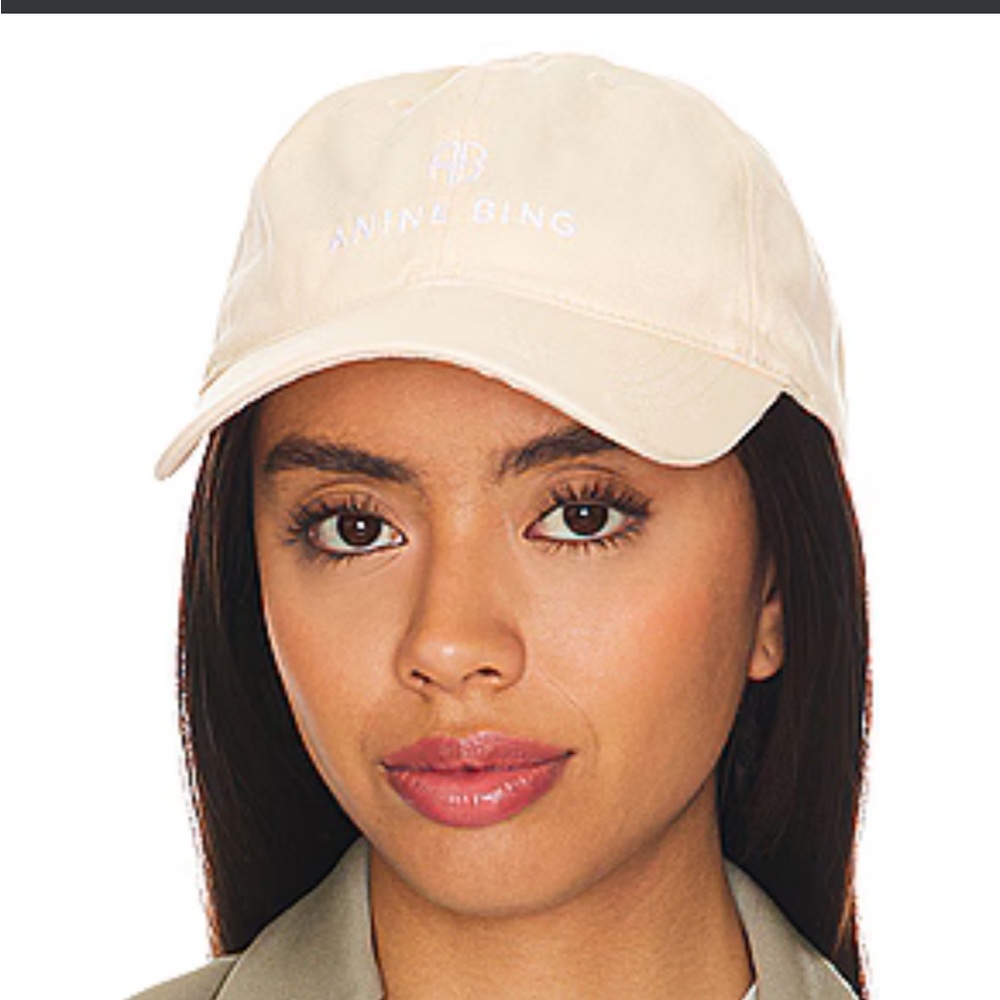 Anine Bing Jeremy logo baseball cap, Peach